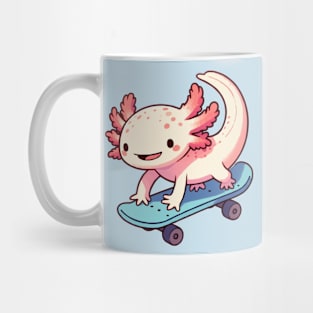 cute axolotl skateboard Mug